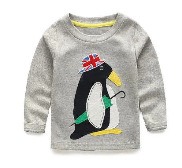 1-8 years Boys T-shirt Kids Tees Baby Boy brand t shirts Children tees Long Sleeve 100% Cotton cardigan sweater jacket shirts