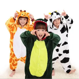 2017 Baby Boys Girls Unicorn Panda Children pajamas set Flannel Stitch Animal Pajamas Kids Pajama sets Onesies Children Clothing