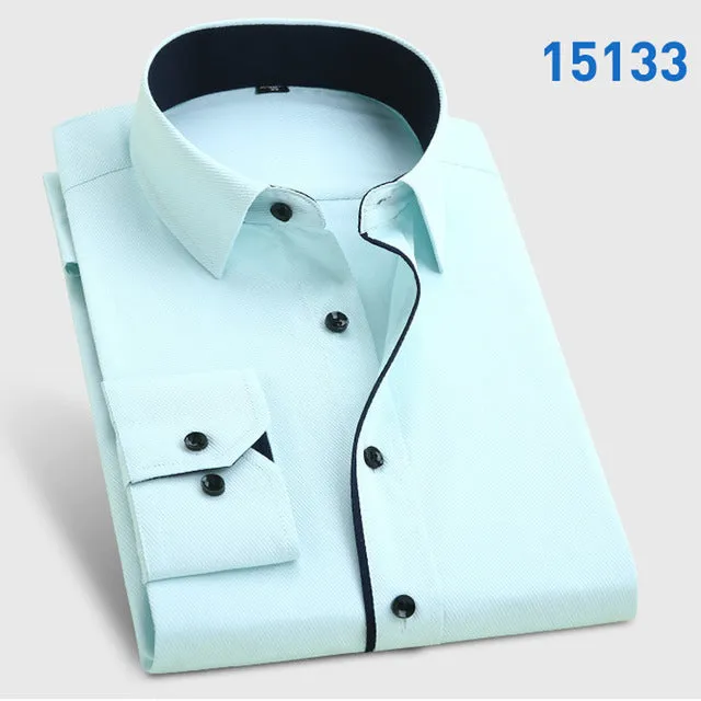 2017 Brand New Men Shirt Male Dress Shirts Men's Fashion Casual Long Sleeve Business Formal Shirt camisa social masculina