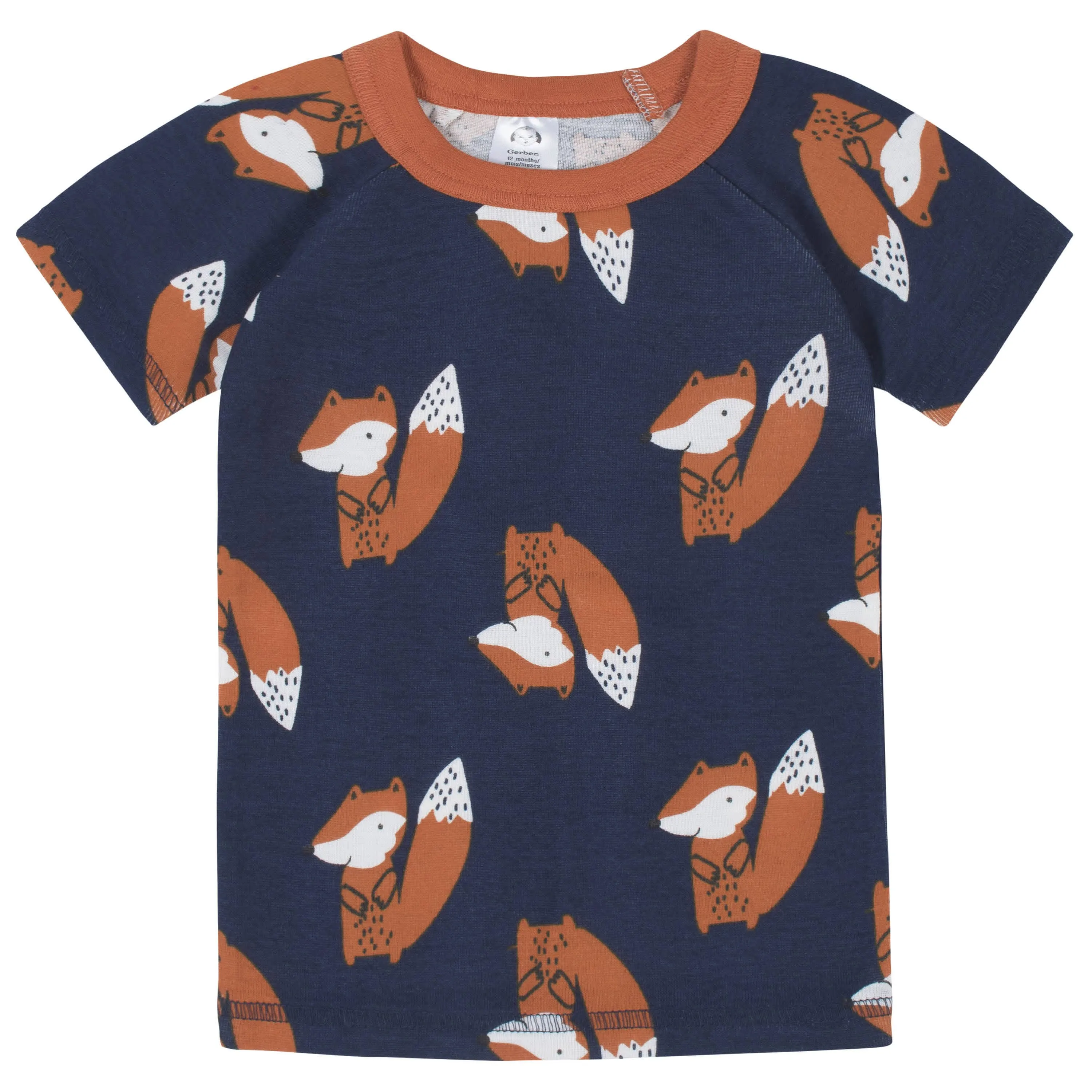 4-Piece Infant & Toddler Boys Fox Snug Fit Cotton Pajamas