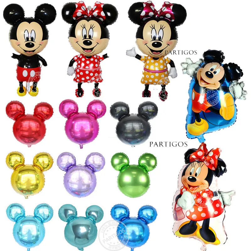 46inch Large Mickey Minnie Mouse  Balloon Cartoon Helium Foil Birthday Party Inflatable Globos Supplies for Children Gifts