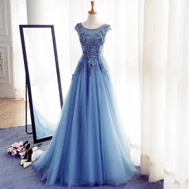 A Line Flowers Long Charming Women Prom Dresses