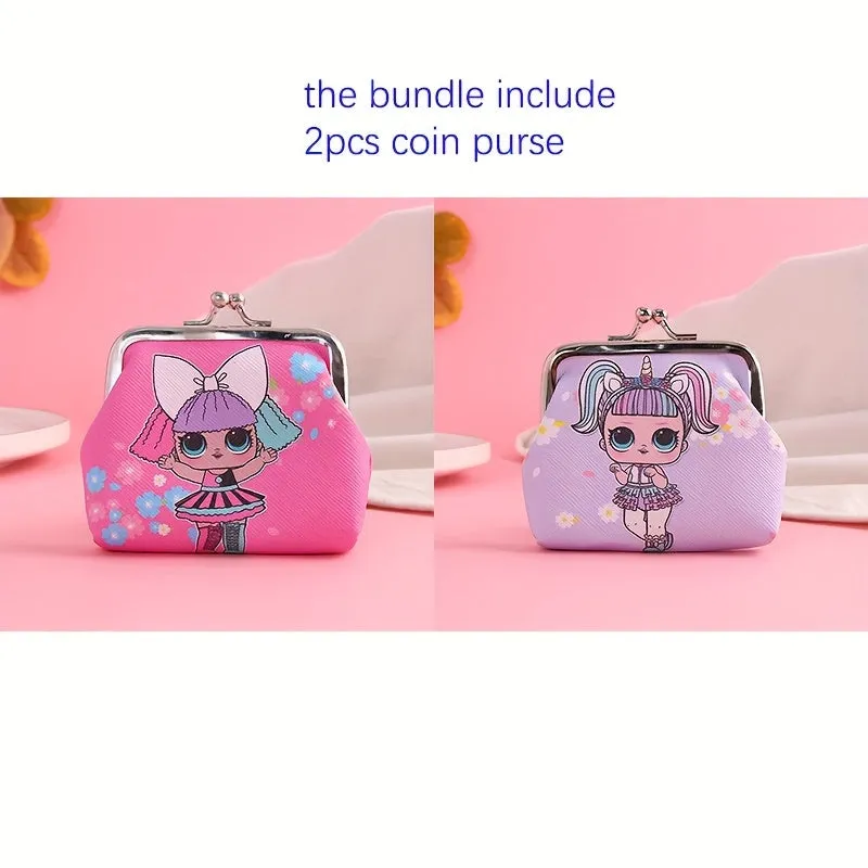 Adorable Cartoon Girl Coin Purse  Perfect Birthday Gift