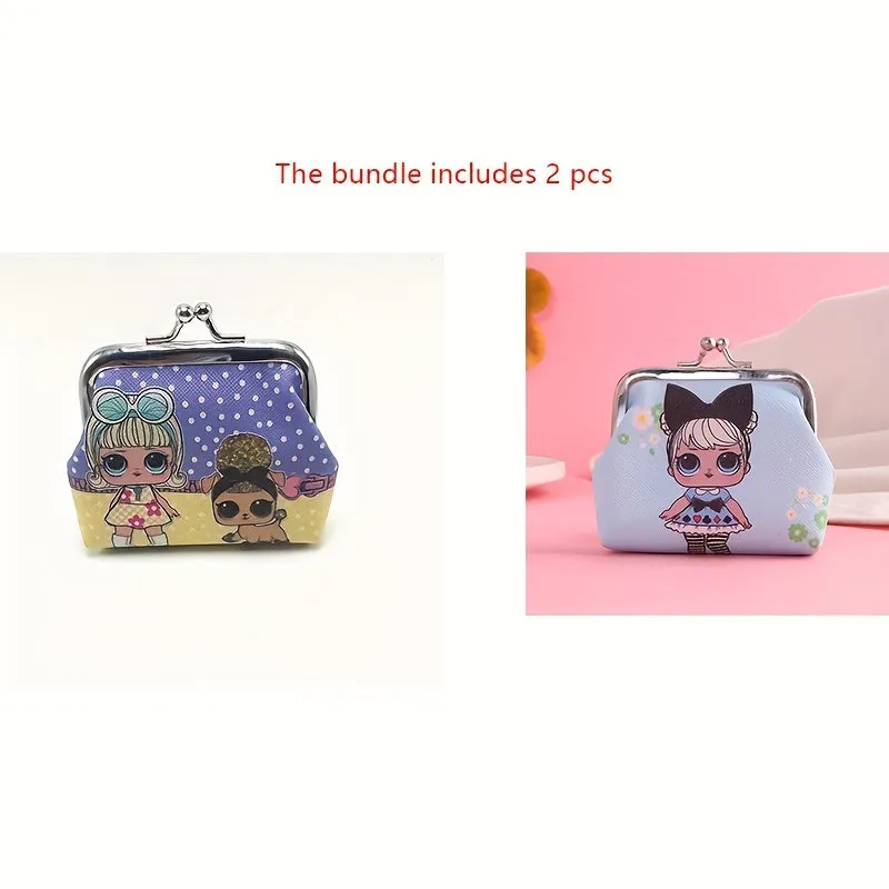 Adorable Cartoon Girl Coin Purse  Perfect Birthday Gift