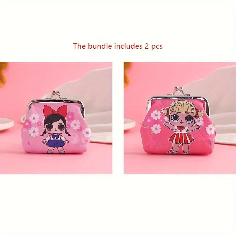 Adorable Cartoon Girl Coin Purse  Perfect Birthday Gift