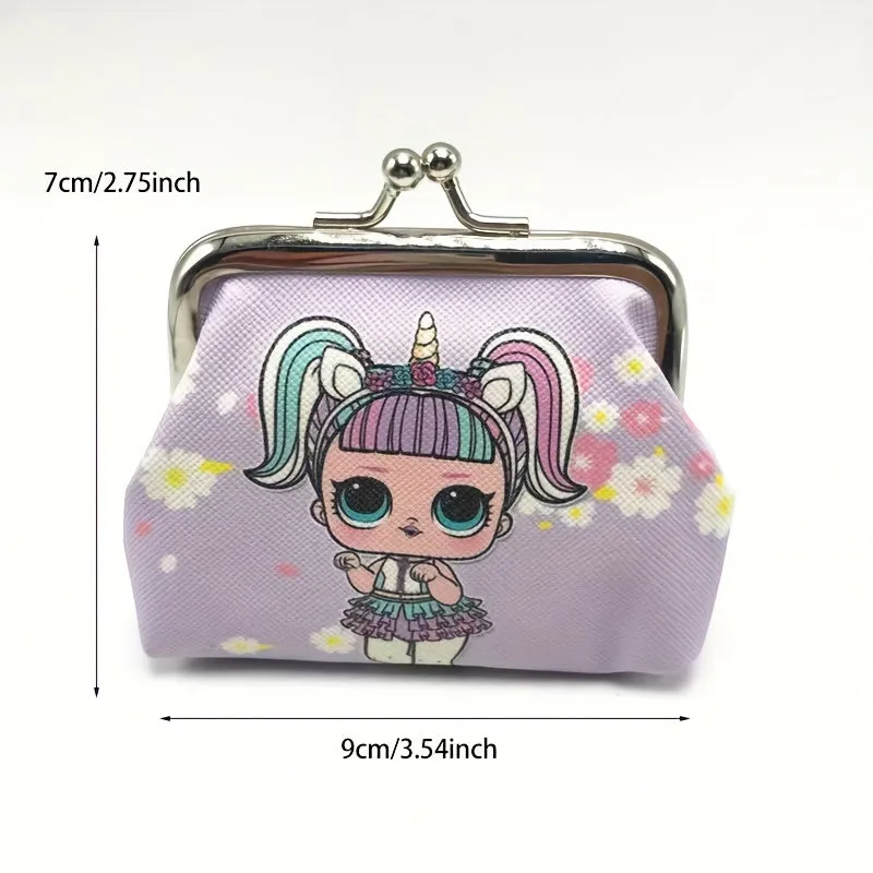 Adorable Cartoon Girl Coin Purse  Perfect Birthday Gift