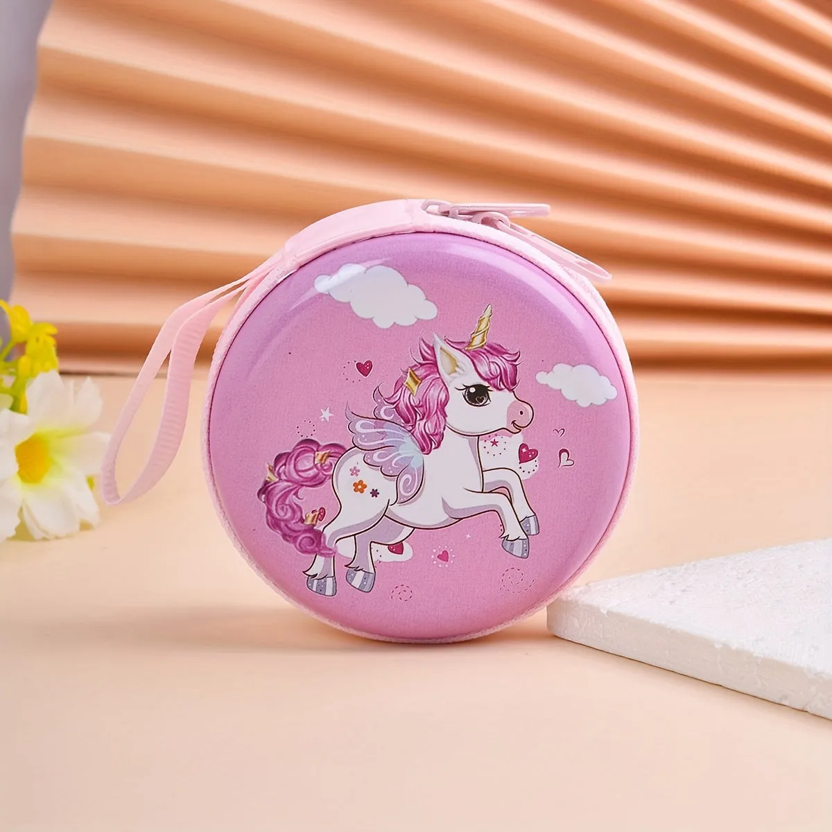 Adorable Unicorn Coin Purse for Girls with Earphone Storage