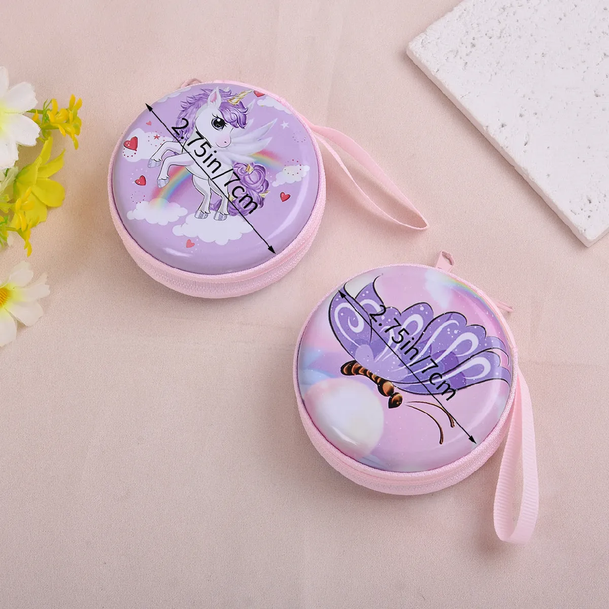 Adorable Unicorn Coin Purse for Girls with Earphone Storage