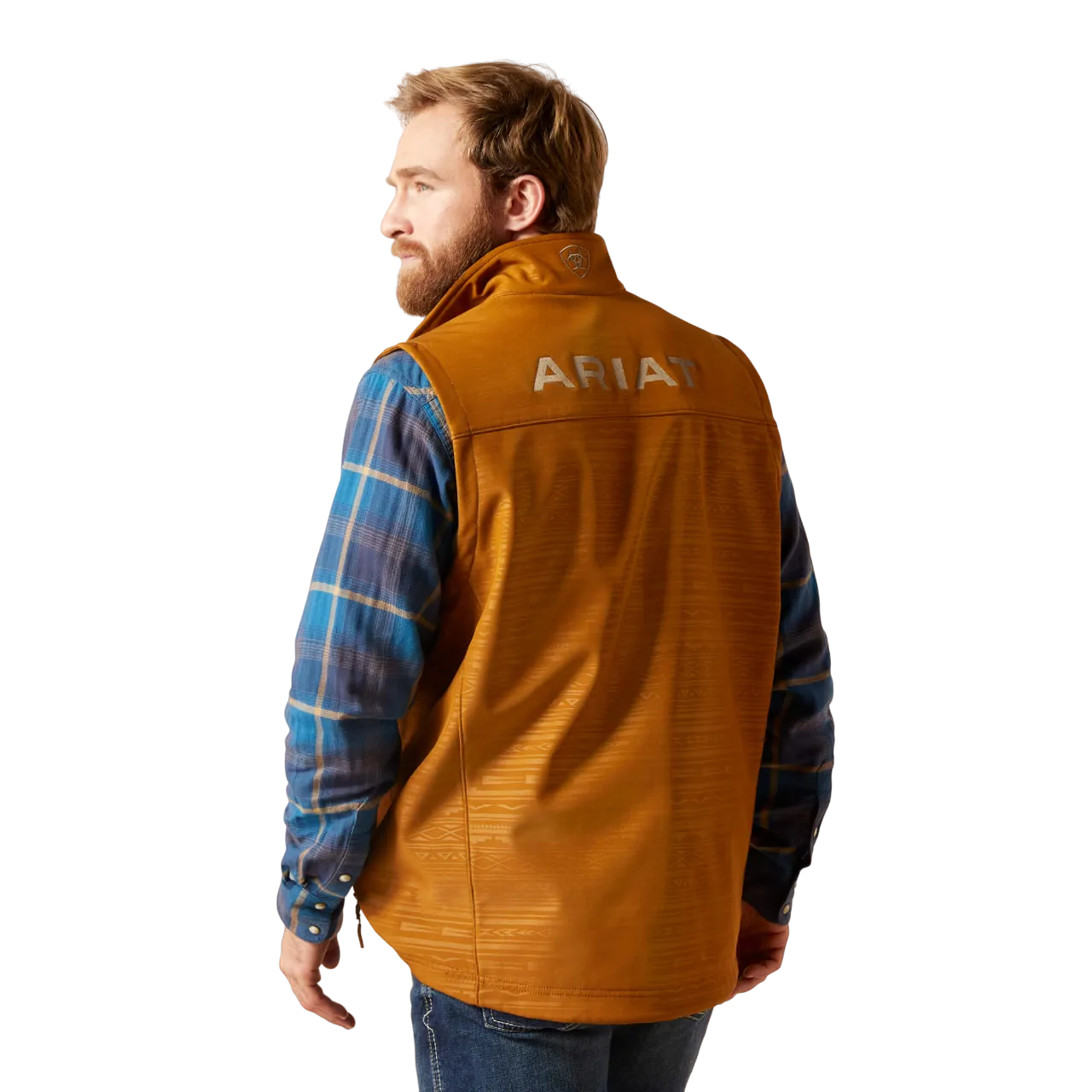 Ariat Men's Logo Chestnut Softshell Vest