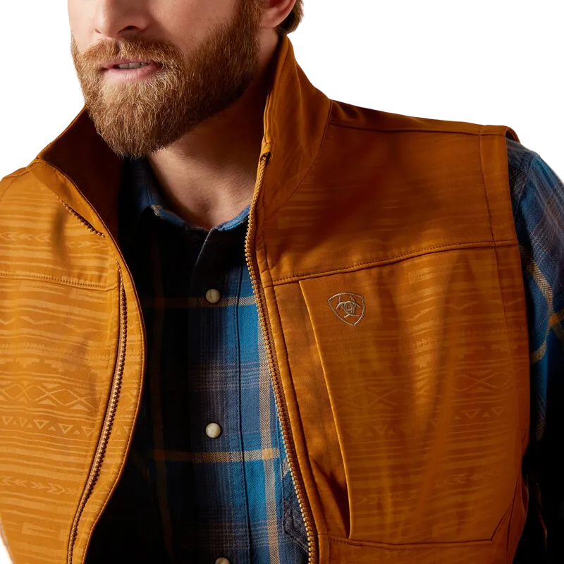 Ariat Men's Logo Chestnut Softshell Vest