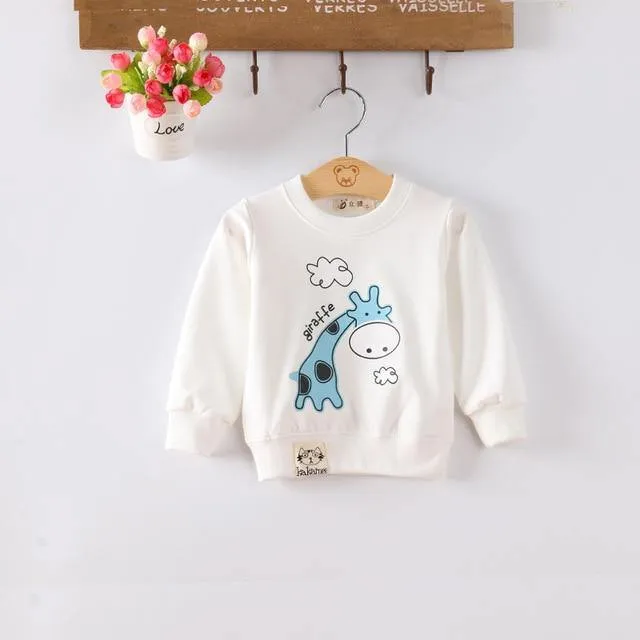 Baby girls cute cotton cartoon printed Tees