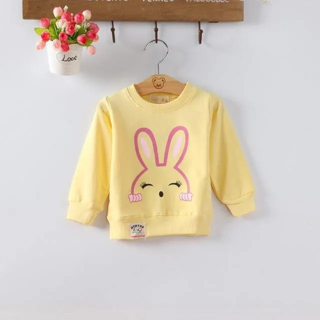 Baby girls cute cotton cartoon printed Tees