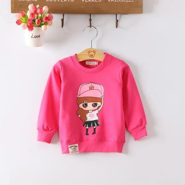 Baby girls cute cotton cartoon printed Tees