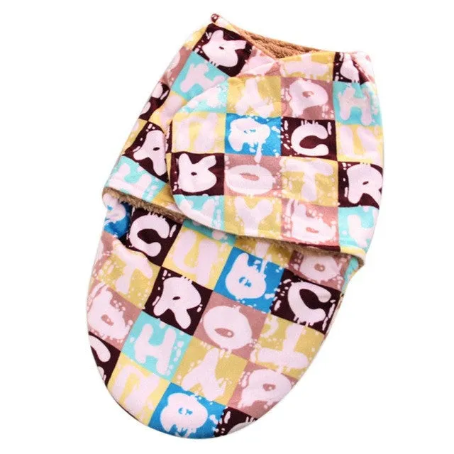 Baby Swaddle Wrap Flannel Envelopes For Newborns Soft Warm Blanket Swaddling Infant Sleepsack Sleeping Bag Swaddleme Bedding V2