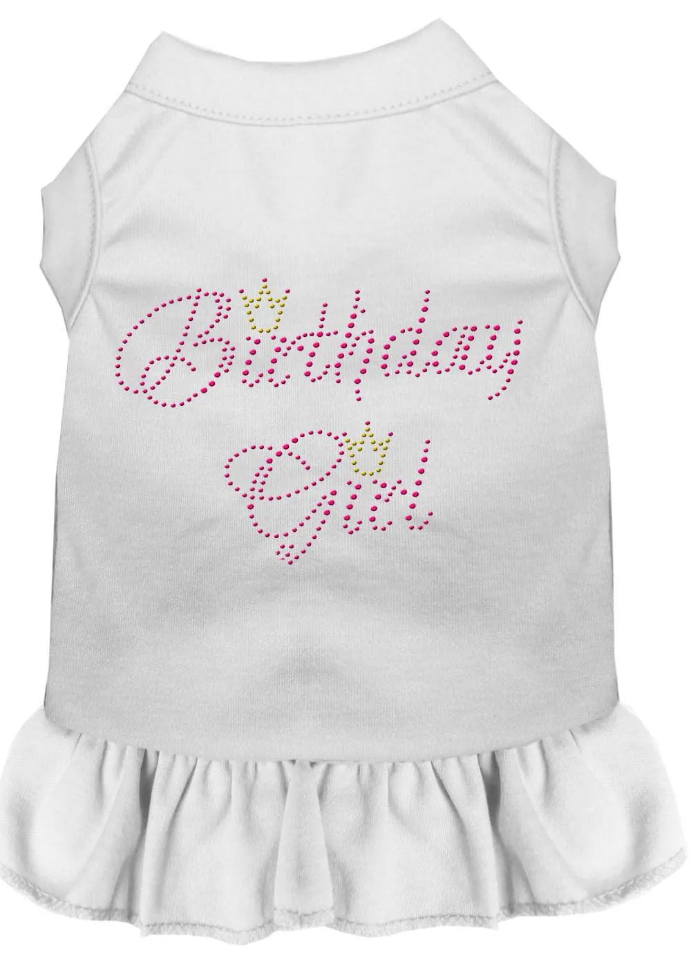 Birthday Girl Rhinestone Dress White Sm (10)