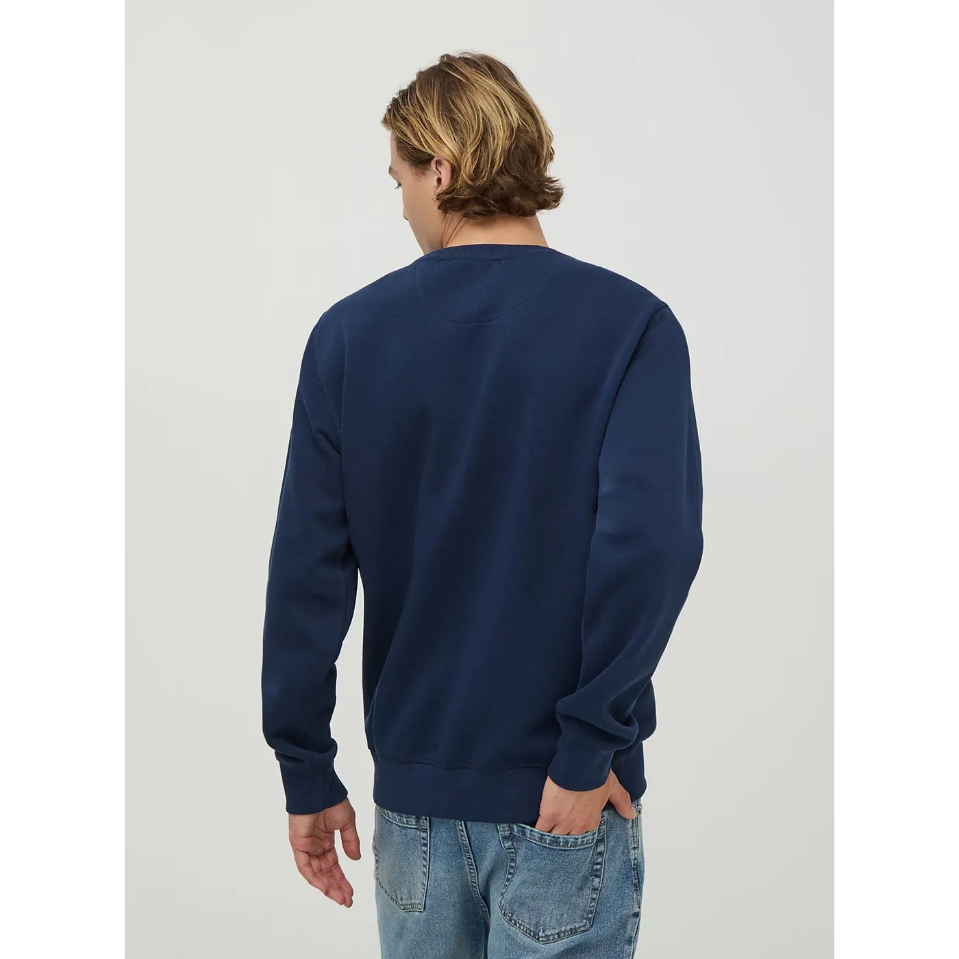 Blue Basic Regular Fit Sweatshirt