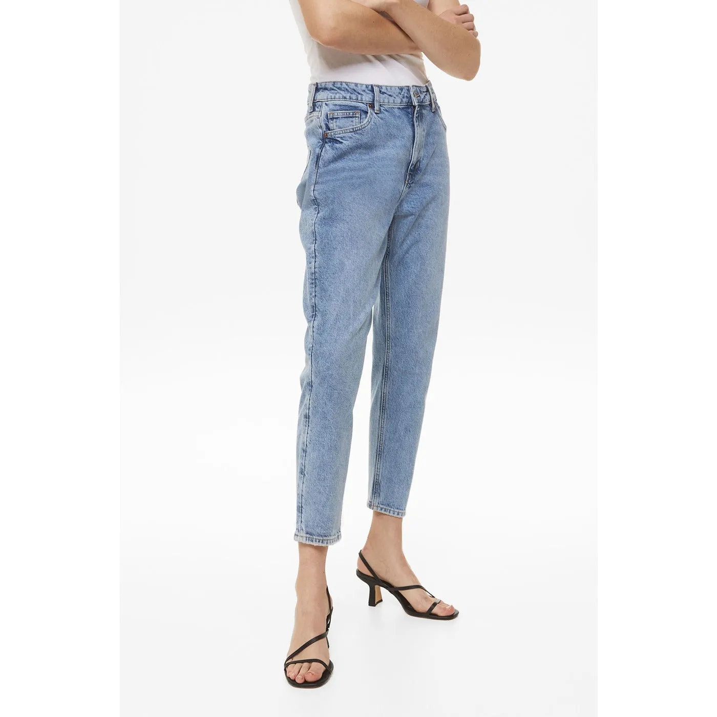 Blue Mom High Ankle Jeans