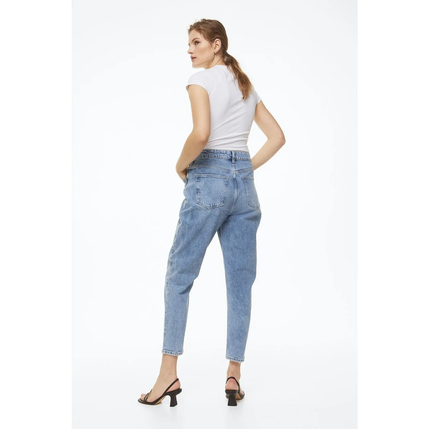 Blue Mom High Ankle Jeans