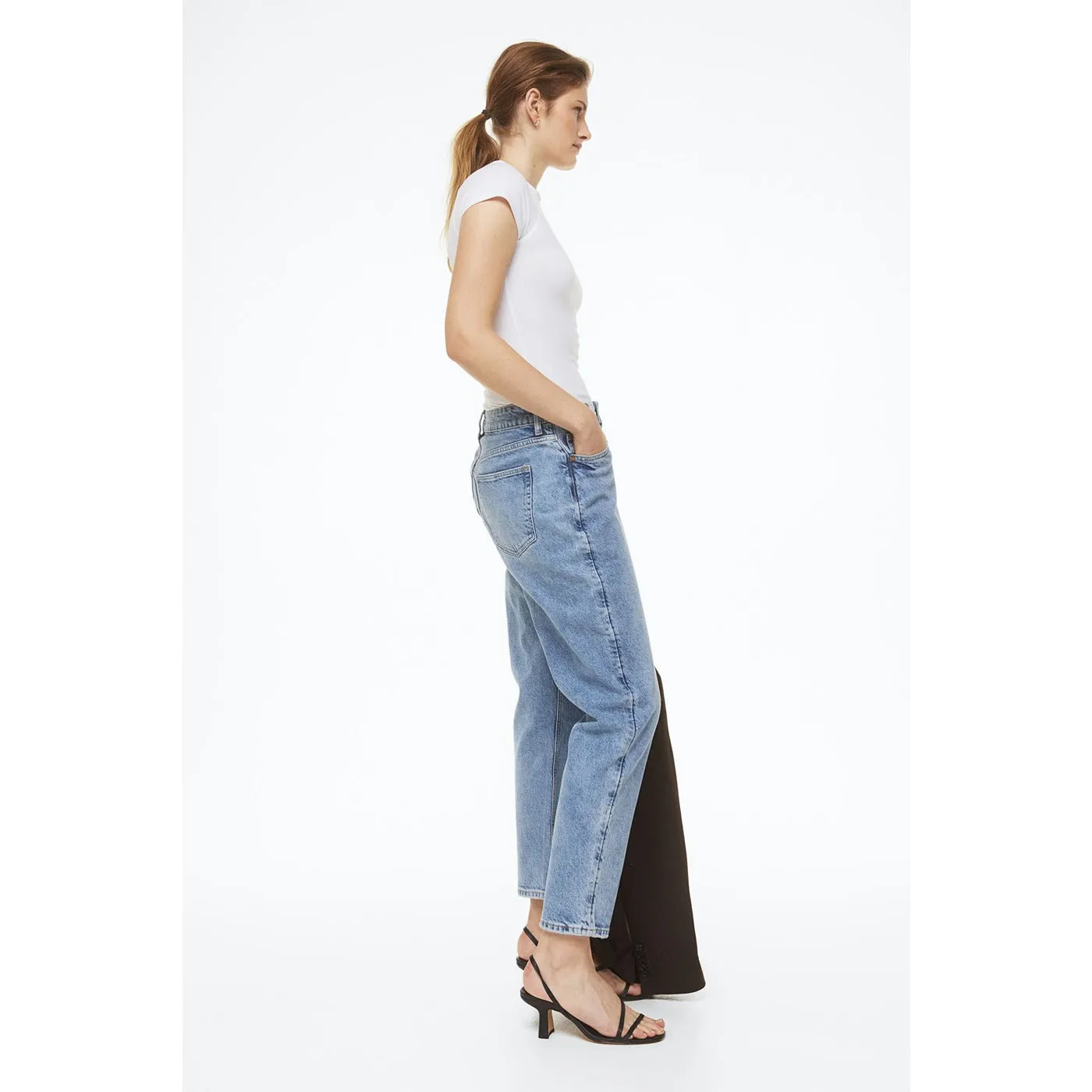 Blue Mom High Ankle Jeans