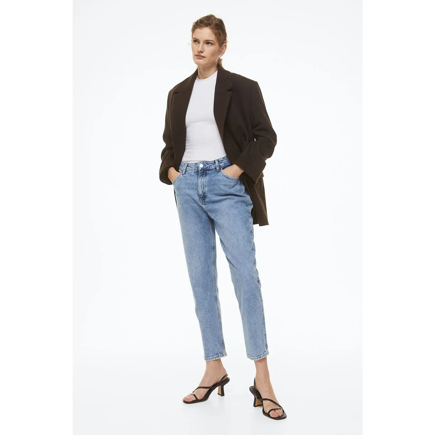 Blue Mom High Ankle Jeans