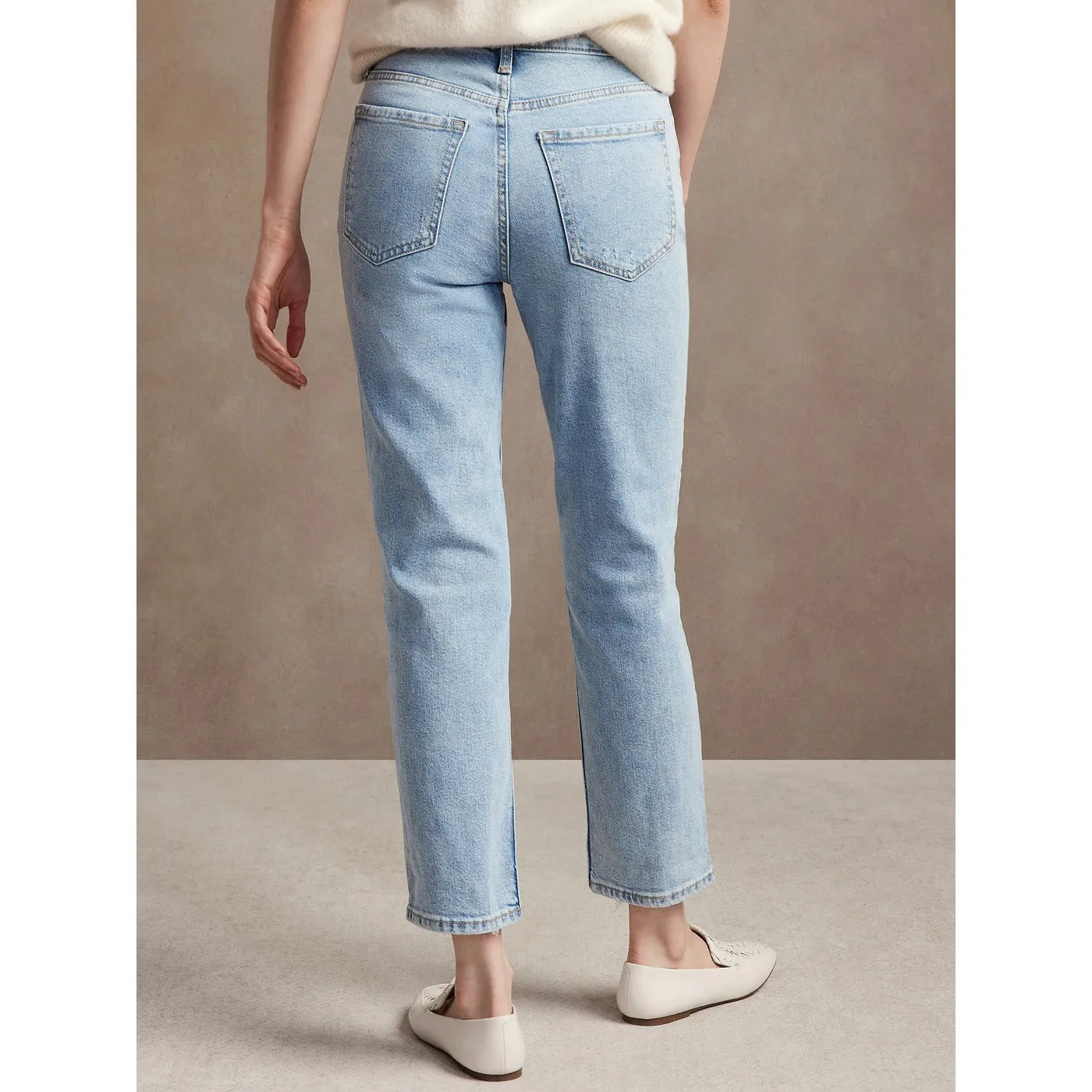 BR High Rise Blue Straight Jeans