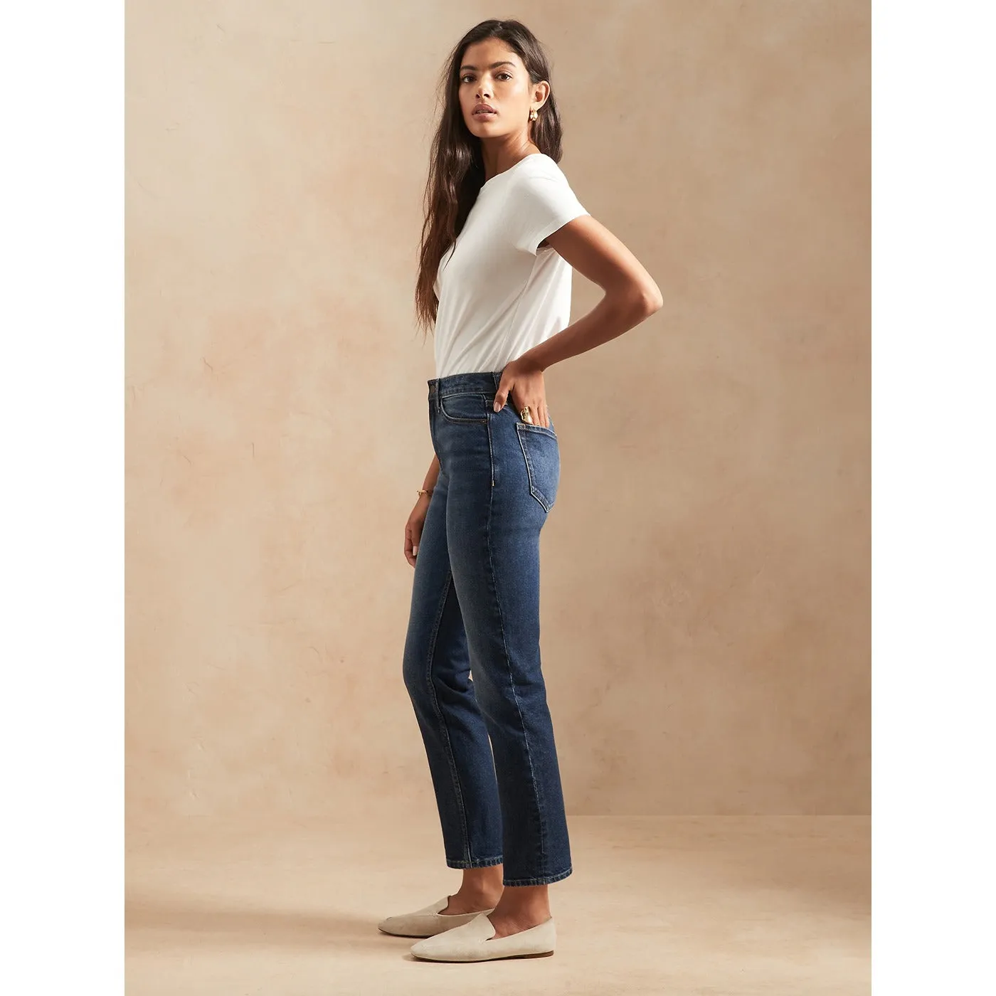 BR High Rise Straight Jeans