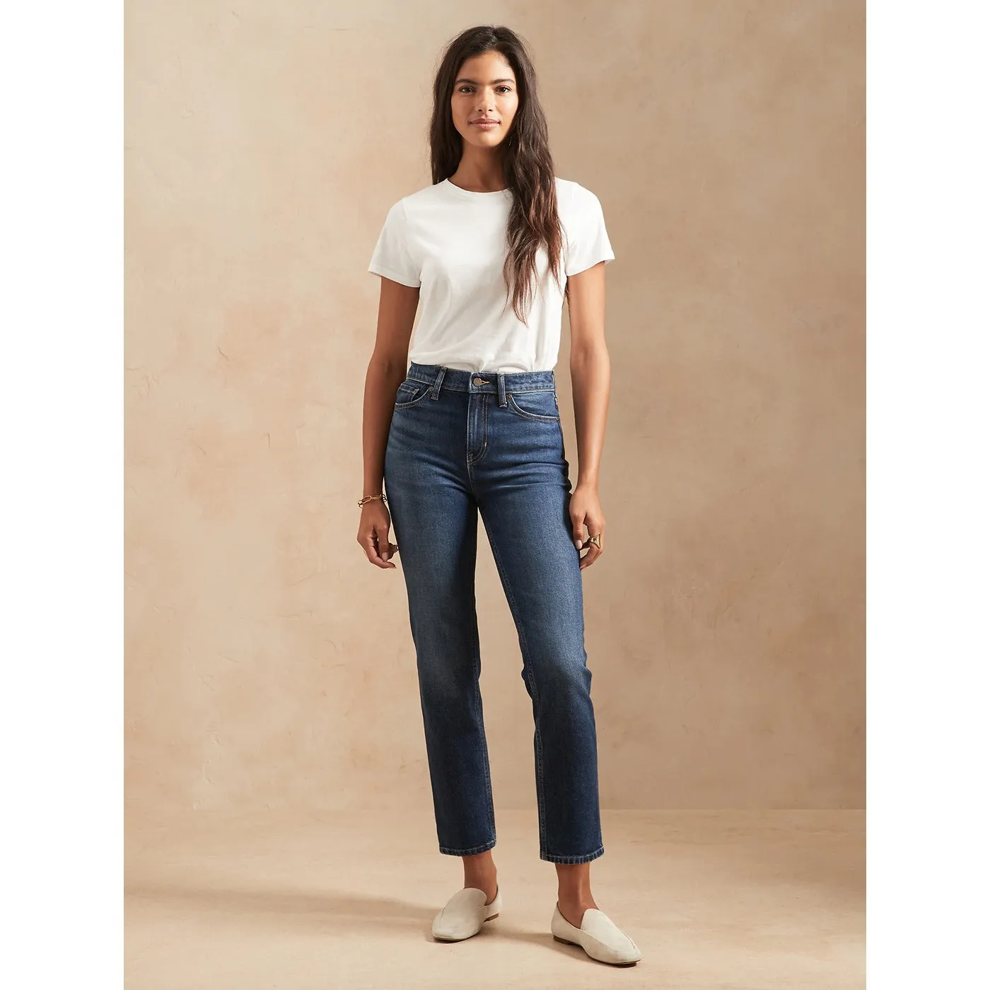 BR High Rise Straight Jeans