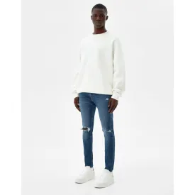 BSK Super Skinny Blue Ripped Jeans