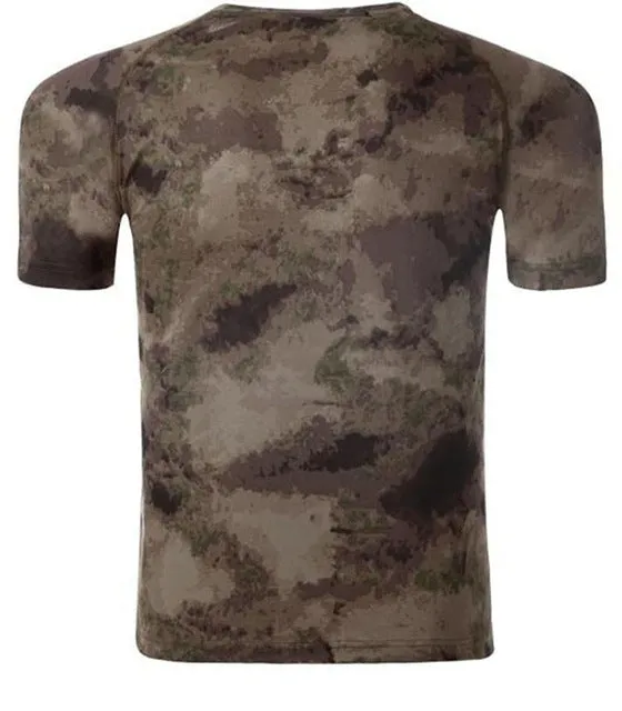 Camouflage Shirt Quick Dry Breathable Tights Army Tactical T-shirt Mens Compression T Shirt Fitness Summer Bodybulding