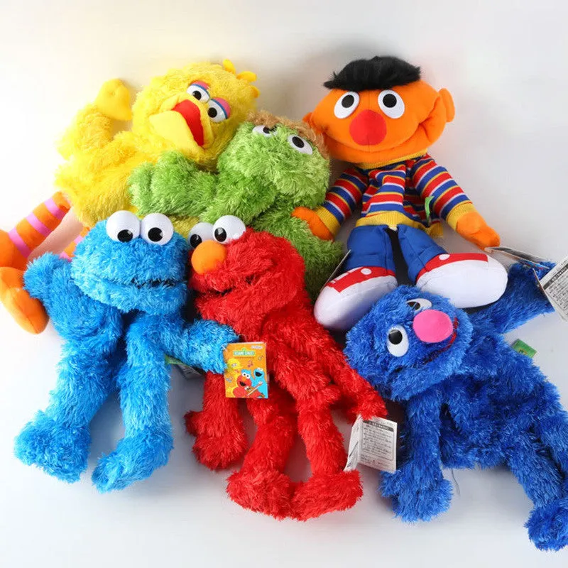 Cartoon Sesame Street Hand Puppet Fantoche Doll Large Puppet Soft Plush Toy For Children Kids