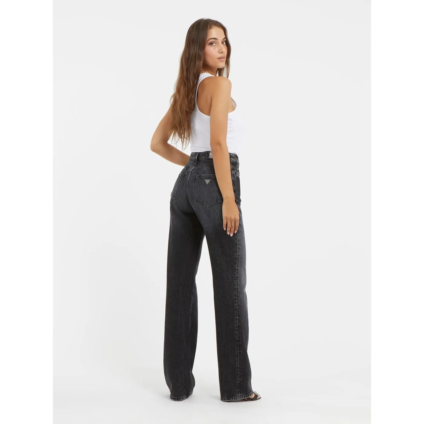 Charcoal Straight High Rise Jeans