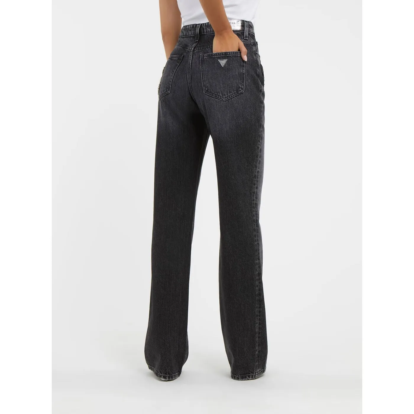 Charcoal Straight High Rise Jeans