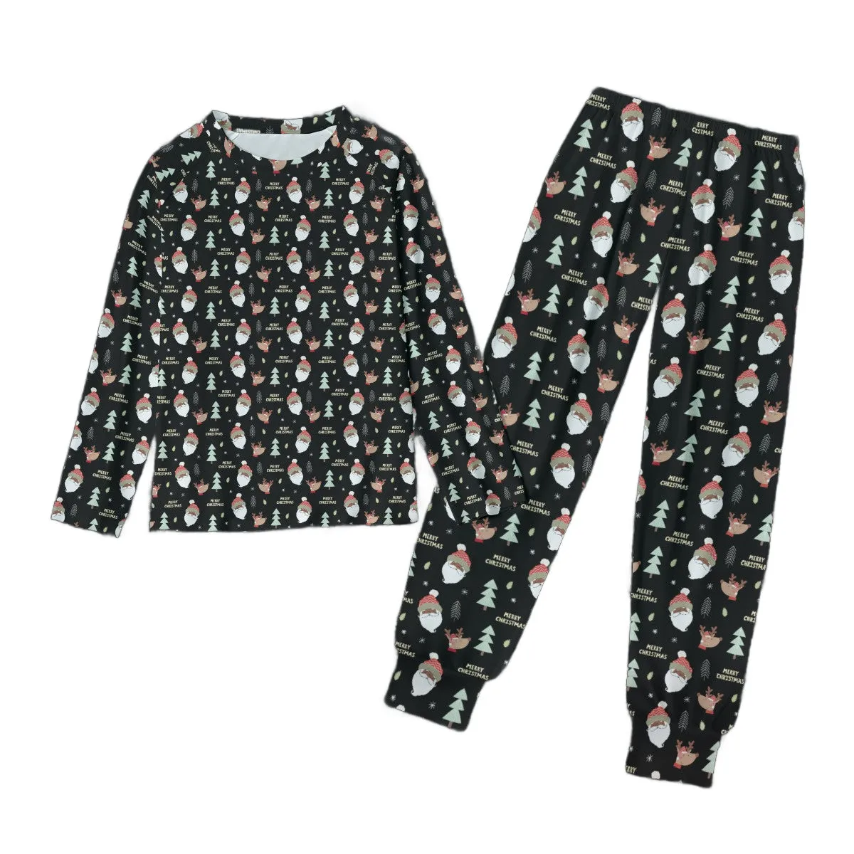 Classic Black Santa Women's Pajama Set