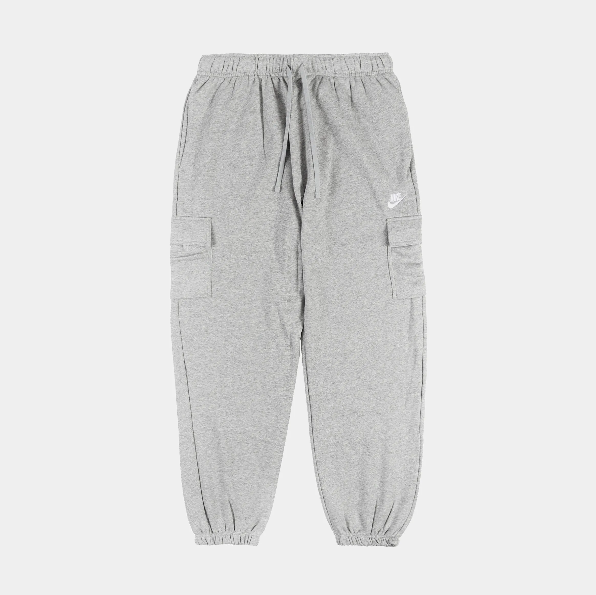 Club Fleece Mid-Rise Cargo Womens Pants (Grey/White)