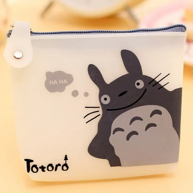 Cute Women Silicone Cartoon Totoro Coin Purse Wallet Pouch Case Bag Kids Bags Pouch Case Holder Bag 4 Types