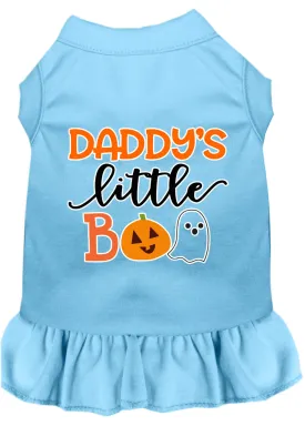 Daddy's Little Boo Screen Print Dog Dress Baby Blue Xxxl