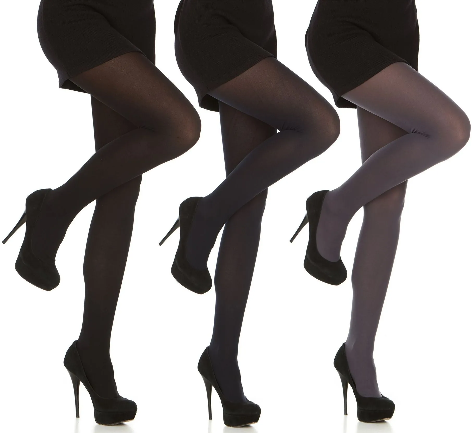 DARESAY Opaque Tights for Women- Women's Opaque Microfiber Tights, Comfy & Silky Pantyhose or Stockings for Women, 3-Pack.