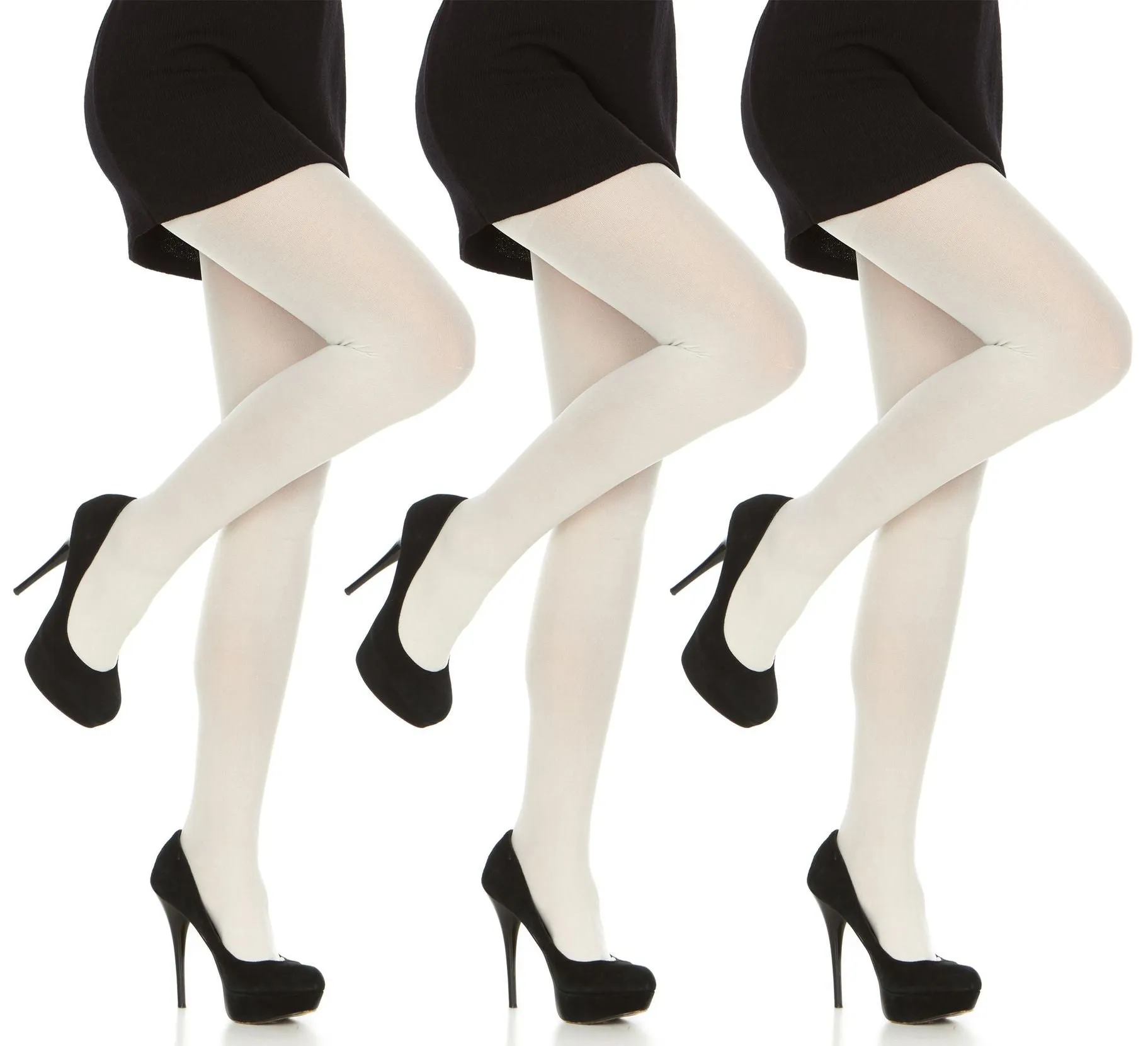 DARESAY Opaque Tights for Women- Women's Opaque Microfiber Tights, Comfy & Silky Pantyhose or Stockings for Women, 3-Pack.