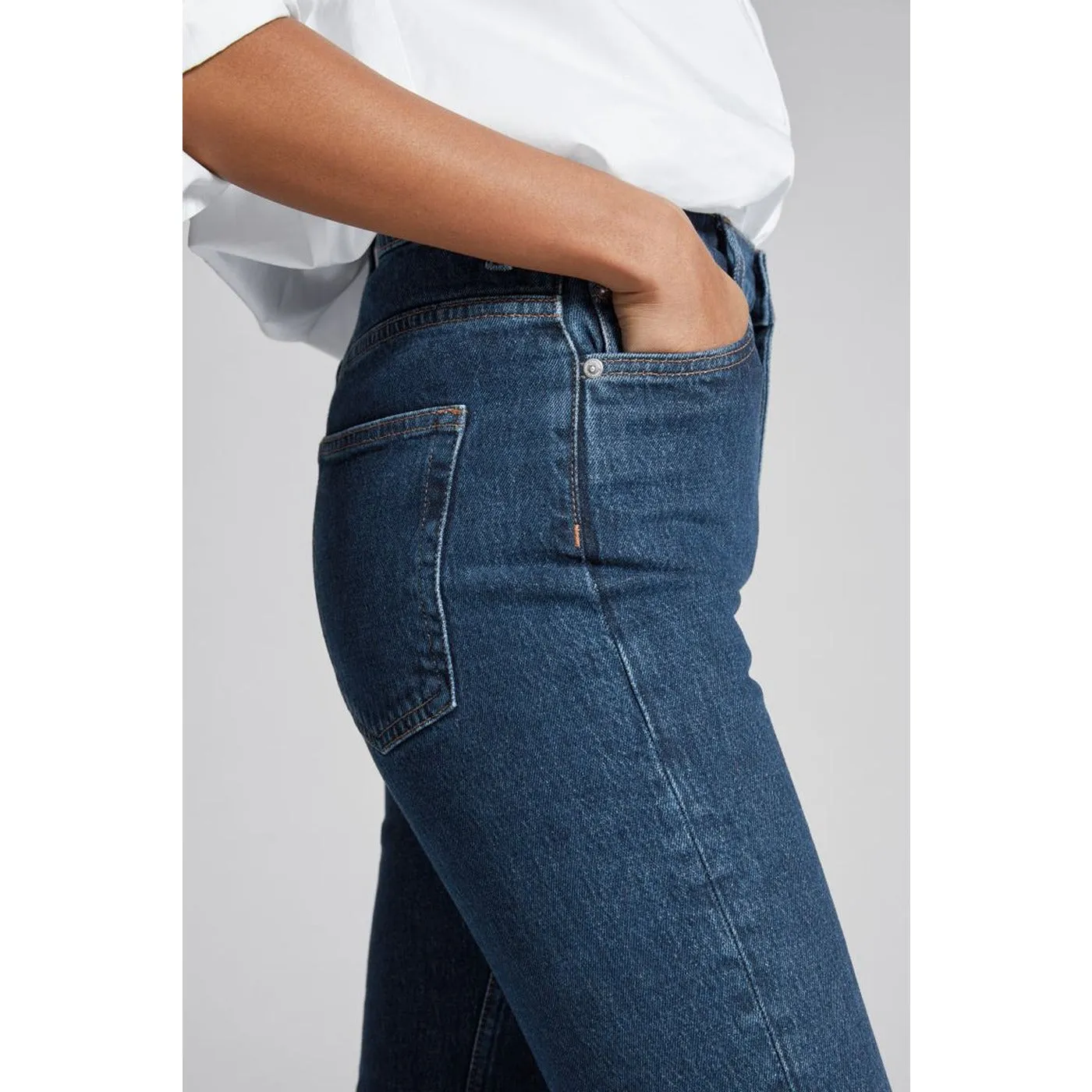 Dark Blue Slim Mom Jeans