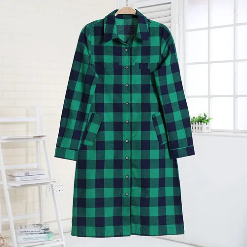 Dioufond Women Long Shirts Long Sleeve Shirts Chemise Femme Manche Longue Plaid Shirt Women Tops Camisetas Largas Mujeres 2017