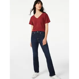 FA High Rise Boot Cut Dark Jeans