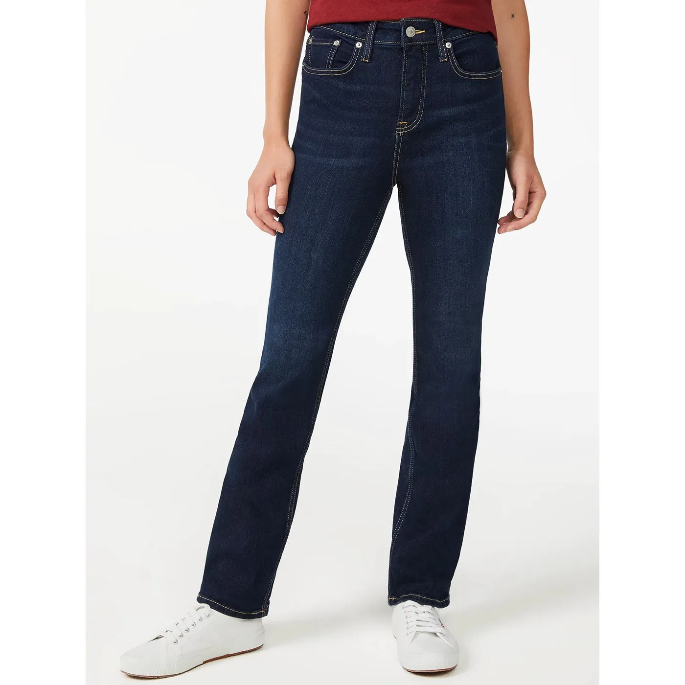 FA High Rise Boot Cut Dark Jeans