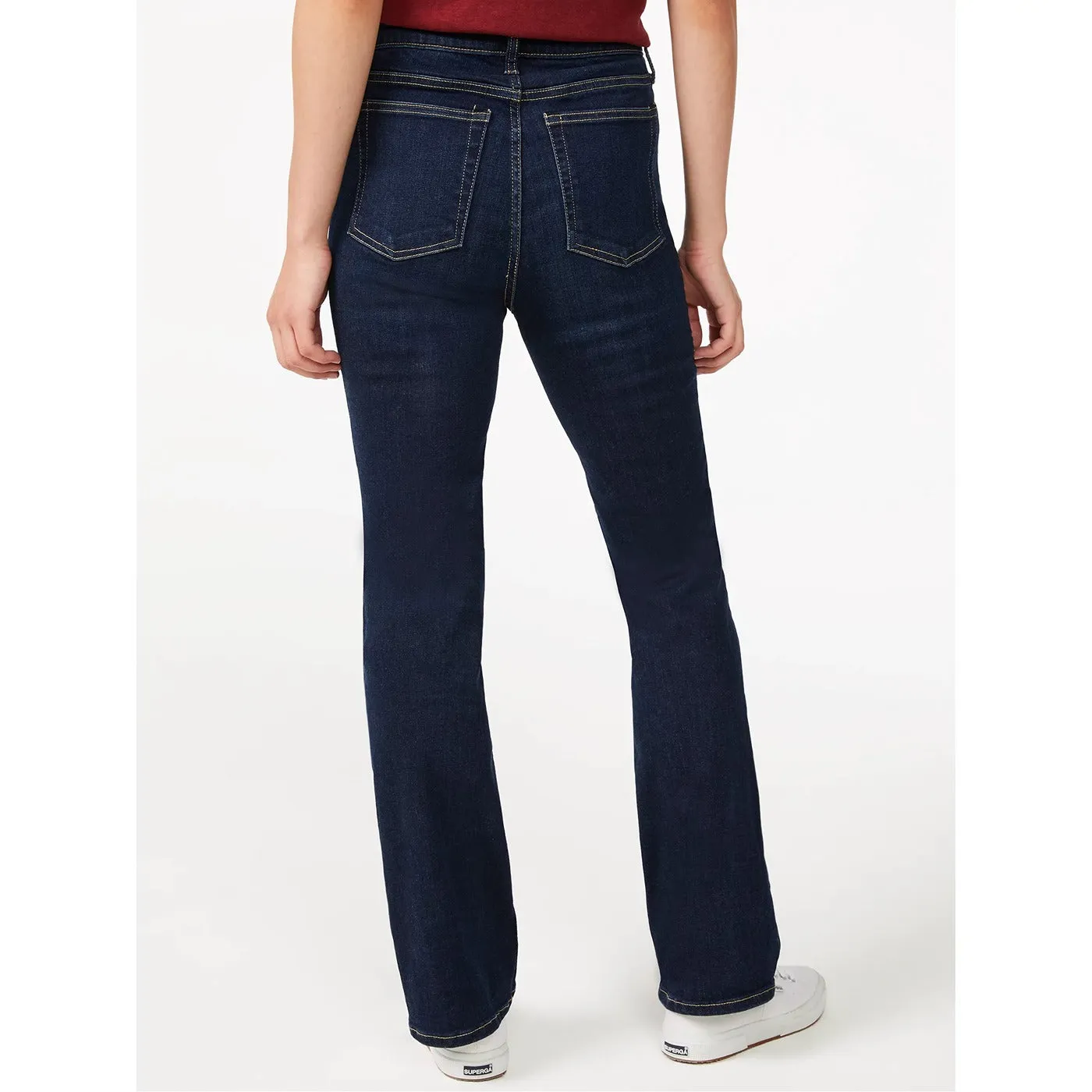 FA High Rise Boot Cut Dark Jeans