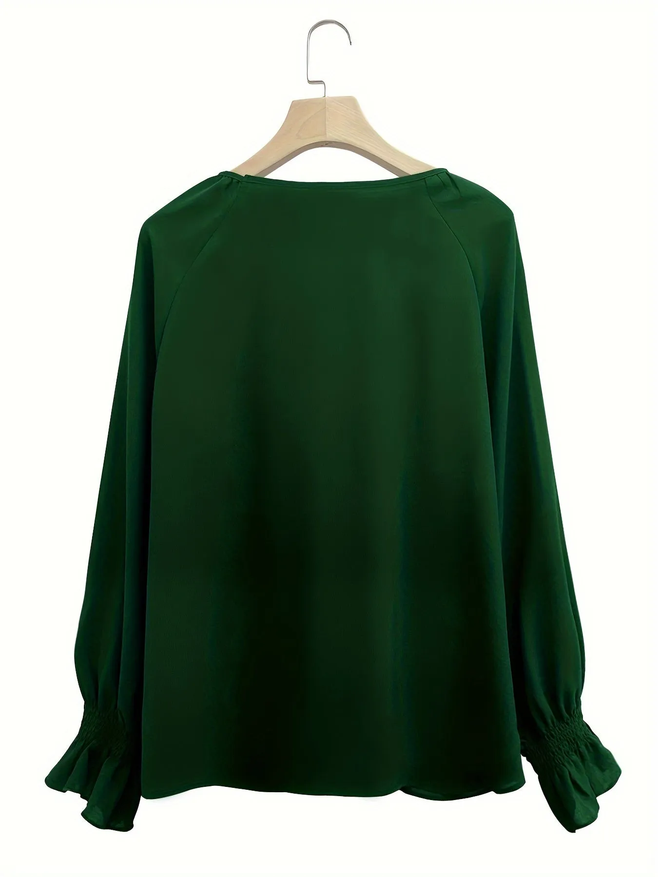 Flattering Plus Size Flounce Sleeve Blouse for Women