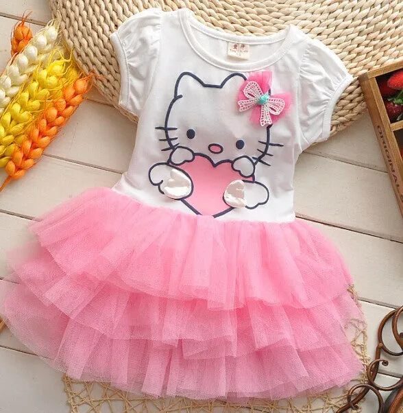 Free shipping 2016 Baby Girls Dress Cute Minnie Long Sleeve Spring Sport Princess Style Party Clothing