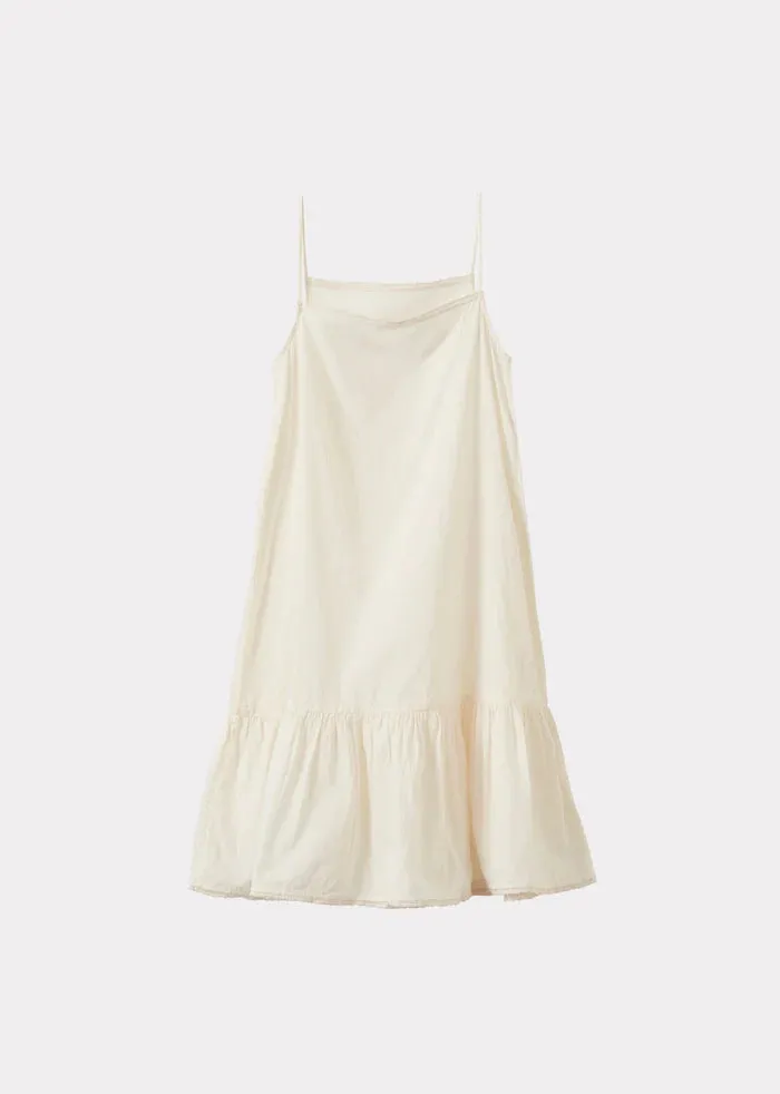 Grape Slip Dress in Off White