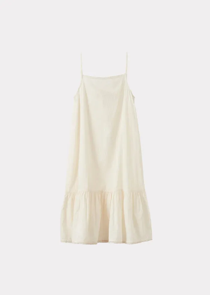 Grape Slip Dress in Off White