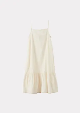 Grape Slip Dress in Off White