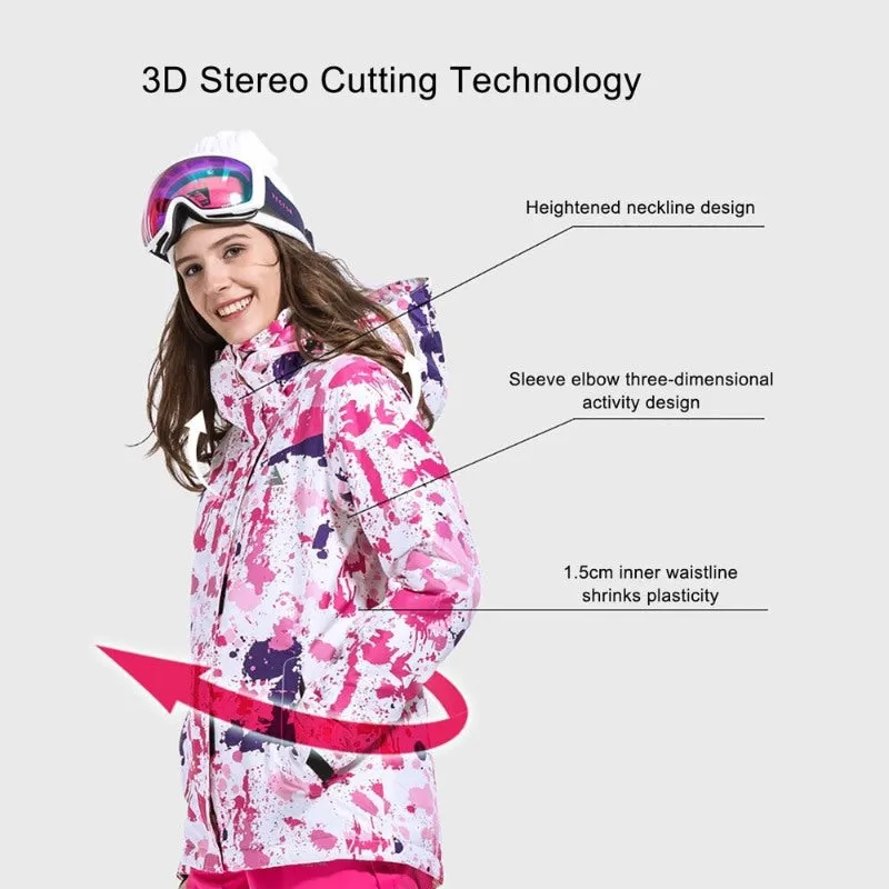 Hiking Camping Windproof Waterproof Ski Jackets For Women