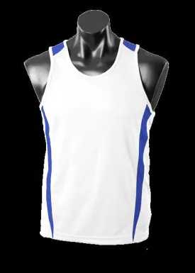 Kids Eureka Singlet White/Royal